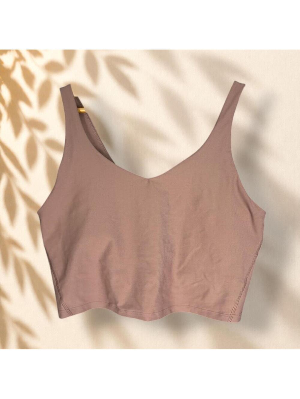 Old Navy Activewear Cropped Top Women XL Pink V-Neck Sleeveless Wide Strap